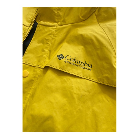 Mens Columbia Sportswear Company Rain Jacket & Pants Yellow Size S - Picture 3 of 5
